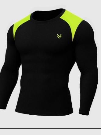 Long Sleeve black/yellow Ironmark athletic shirt