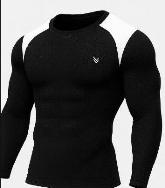 Long Sleeve Black/White Ironmark athletic Shirt